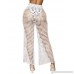 Cover Up Pants Swimwear Womens Sexy High Waist Net Hollow Out Crochet Pants Coverups White B07P816478